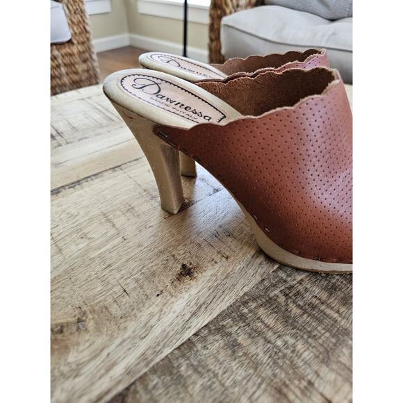 Daw Nessa Vintage Mule Heel Clogs Women's Size 5 Made in Italy Boho Classic - Picture 5 of 12